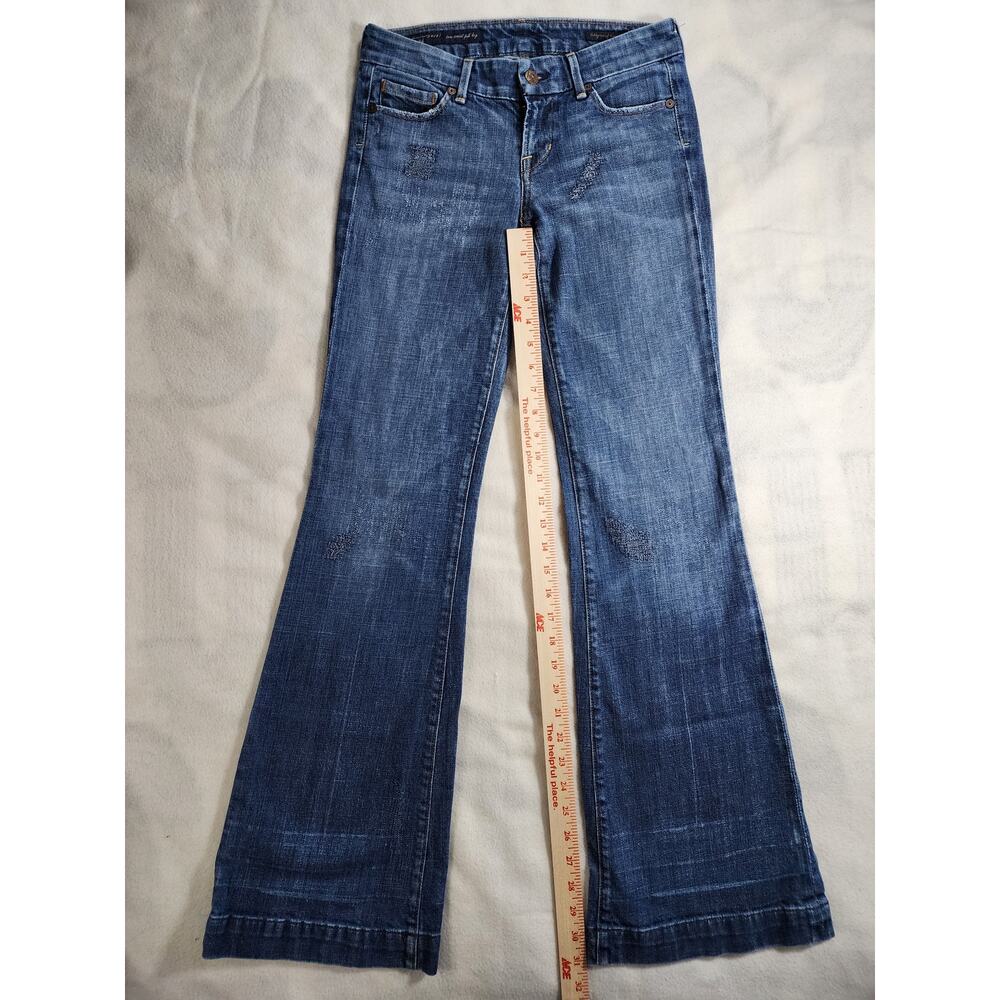 Citizens of Humanity Dunaway Low Waist Full Leg Flare Jeans Blue 087-001 Sz 26 - Picture 2 of 10